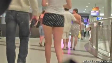 Sexy Gf Walking The Mall In Her Underpants