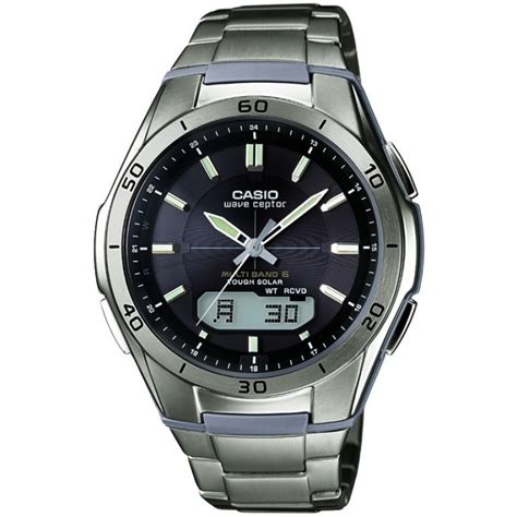 CASIO Wave Ceptor WVA M640TD 1AER Silber Herren Armbanduhr Hybrid