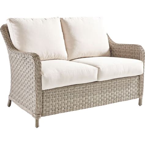 Sky 515 Wicker Outdoor Loveseat With Sunbrella Cushions And Reviews Birch Lane