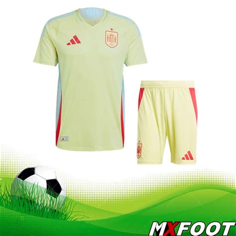 Destockage Nouveau Ensemble Maillot Espagne Exterieur Short UEFA Euro