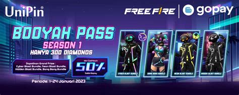 UniPin Januari Top Up Diamonds Free Fire Beli Booyah Pass Season