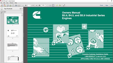 Cummins B3 9 B4 5 And B5 9 Industrial Series Engine Owners Manual Pdf