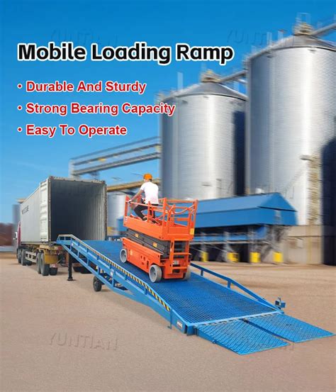 Warehouse Hydraulic Dock Loading Ramp Container Mobile Yard Ramps For