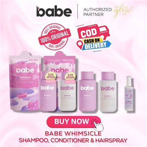 Babe Whimsicle Pro Vitamin B5 Keratin Shampoo Conditioner 250ml 380ml Refills Moonbeam