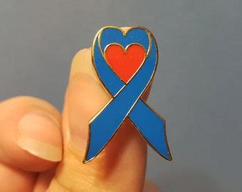 Colon Cancer Survivor Blue Ribbon Awareness Ribbon Support Etsy