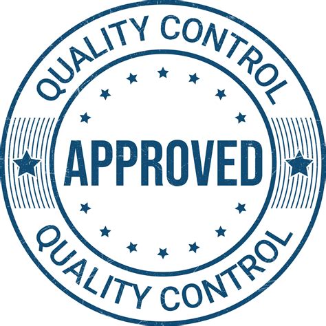 Quality Control Approved Stamp Badge Icon Seal Emblem Quality