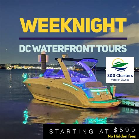 DC Waterfront Weeknight Private Yacht Charter / Tour | S & S Charters
