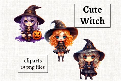 Cute Halloween Witch Cartoon Witch Png Graphic By Mashmashstickers