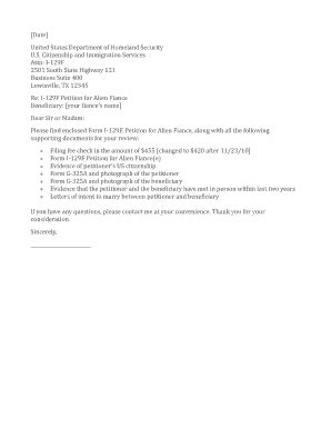 K1 Visa Cover Letter Complete With Ease AirSlate SignNow