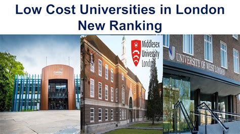 LOW COST UNIVERSITIES IN LONDON NEW RANKING YouTube