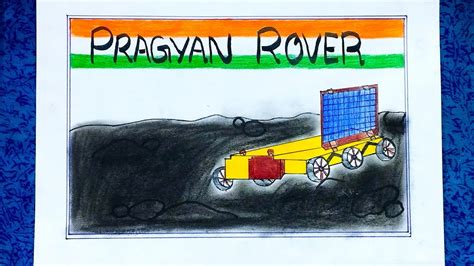 How To Draw Isro Chandrayan Moon Mission Pragyan Rover Easy Pragyan