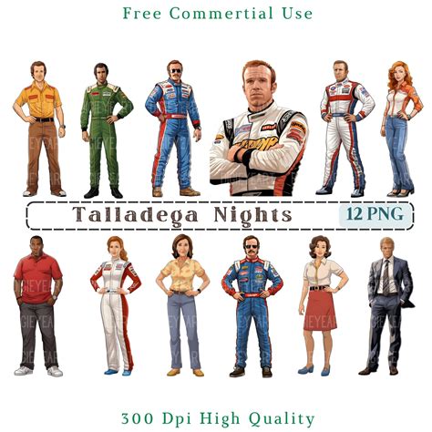 Talladega Nights Clipart Ricky Bobby Clip Art Movie Image - Etsy