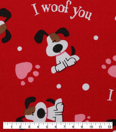 Woof Holiday Inspirations Valentines Day Utility Fabric Joann