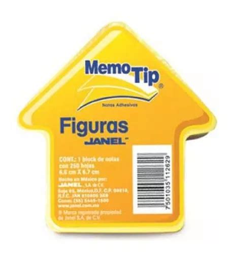 Notas Adhesivas Janel Memo Tip Flecha 3x3 C 250 Vc Envío Gratis