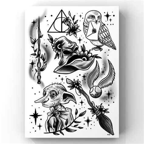 A4 Harry Potter Inspired Flash Sheet Etsy