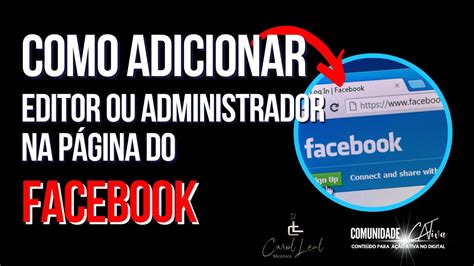 Como Adicionar Editor Ou Administrador Na P Gina Do Facebook Youtube