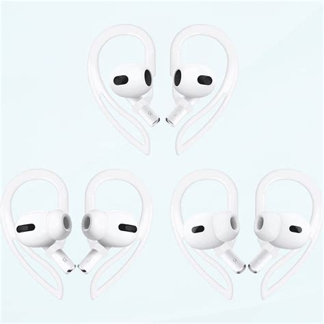 3 Pairs Ear Hooks Compatible With Airpods Pro 2nd 1st And 3 2 1 360