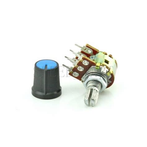 Set B K Ohm Dual Linear Taper Potentiometer Mm Shaft Pin Plastic