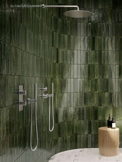 Dark Green Bathrooms Green Tile Bathroom Oak Bathroom Concrete