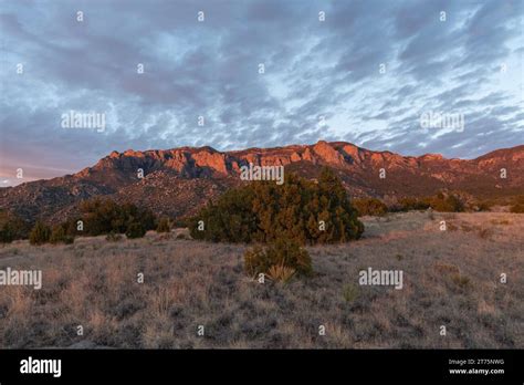 Sandia Mountains At Sunset As Seen From The Foothills Of Albuquerque