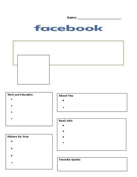 Facebook profile template by Jillian Leroux | TPT