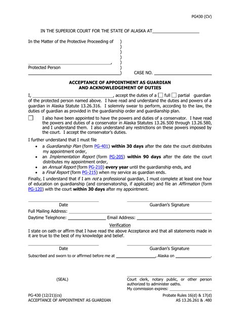 Form Pg 430 Download Fillable Pdf Or Fill Online Acceptance Of