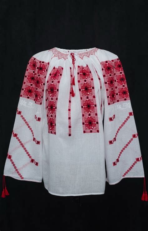 Traditional Romanian Blouses Loredana Embroidered Romanian Blouse