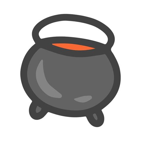 Premium Vector Steel Hand Draw Witch Cauldron Vector Isolated