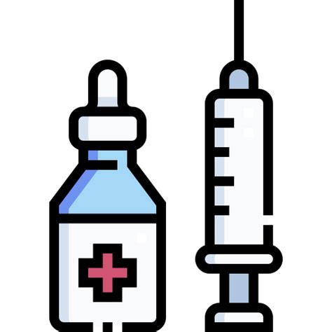 Vaccine Detailed Straight Lineal color icon