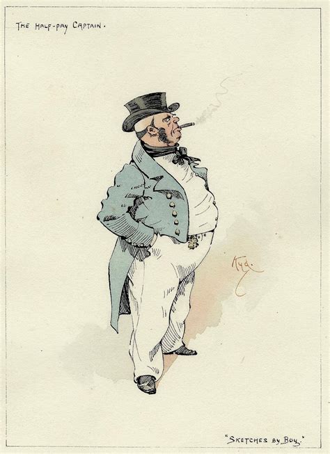 Kyd Dickens The Half Pay Captain From Sketches By Boz Original Sketch For Sale At 1stdibs