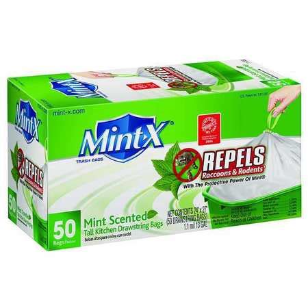 Mint X 13 Gal Rodent Repellent Trash Bags 25 In X 25 In 0 90 Mil