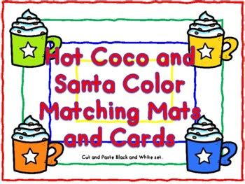 Hot Coco And Santa Matching Mats And Cards By AmazingLessons Friends