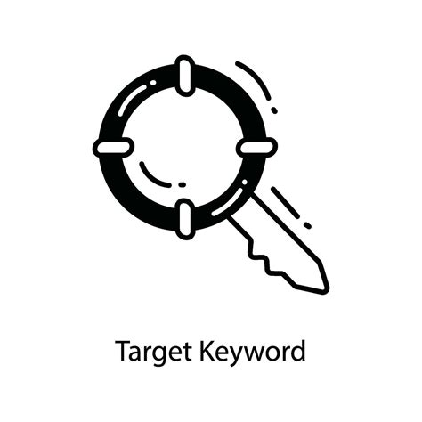 Target Keyword doodle Icon Design illustration. Marketing Symbol on