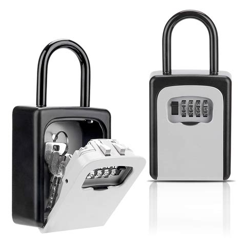 Key Lock Box Combination Lockbox With Code For House Key Storage