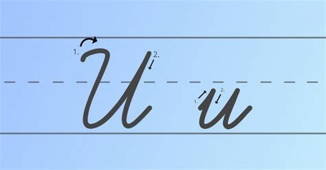 Uppercase U In Cursive