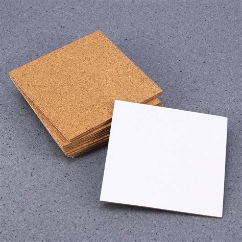 Ana 10 Pack Self Adhesive Cork Squares 4” X 4” Cork Tiles Cok Bcking