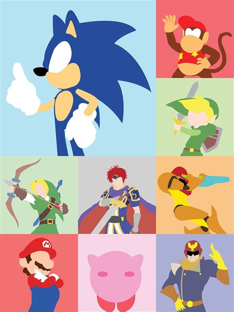 Super Smash Bros. Poster | Super smash bros characters, Smash bros ...