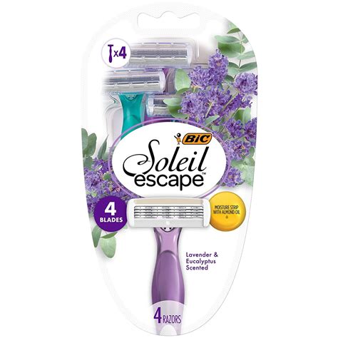 Bic Soleil Escape Women S Disposable Razors 4 Blade Ladies Razors Moisture Strip With 100