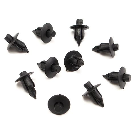 20pcs 7mm Hole Auto Car Panel Trim Clips Black Plastic Push Rivet Fastener Set Auto Fastener