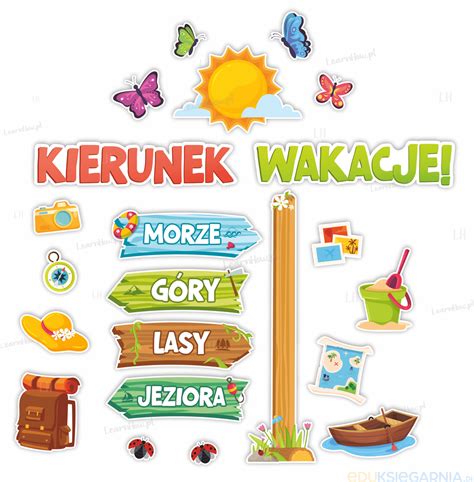 Dekoracje Szkolne I Przedszkolne Kierunek Wakacje Napis Dekoracyjny