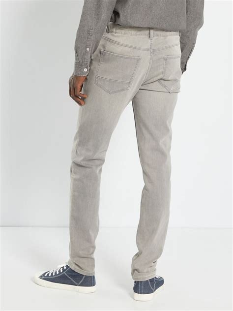 Jean Slim Stretch L Gris Kiabi