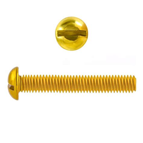 Paulin 1 4 20 X 2 Inch Round Head Slot Machine Screw Solid Brass The Home Depot Canada