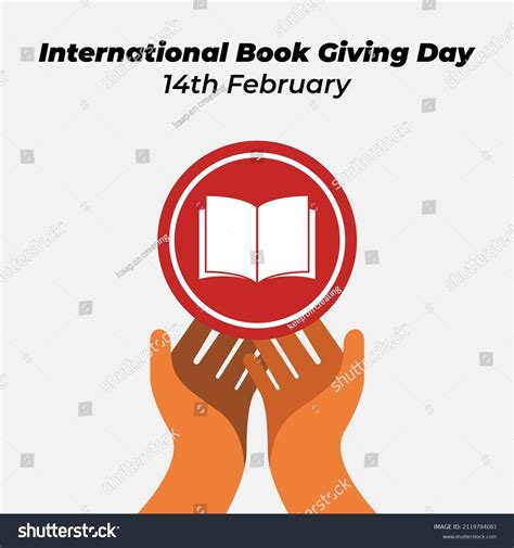 International Book Giving Day Takes Place Stock Vector Royalty Free