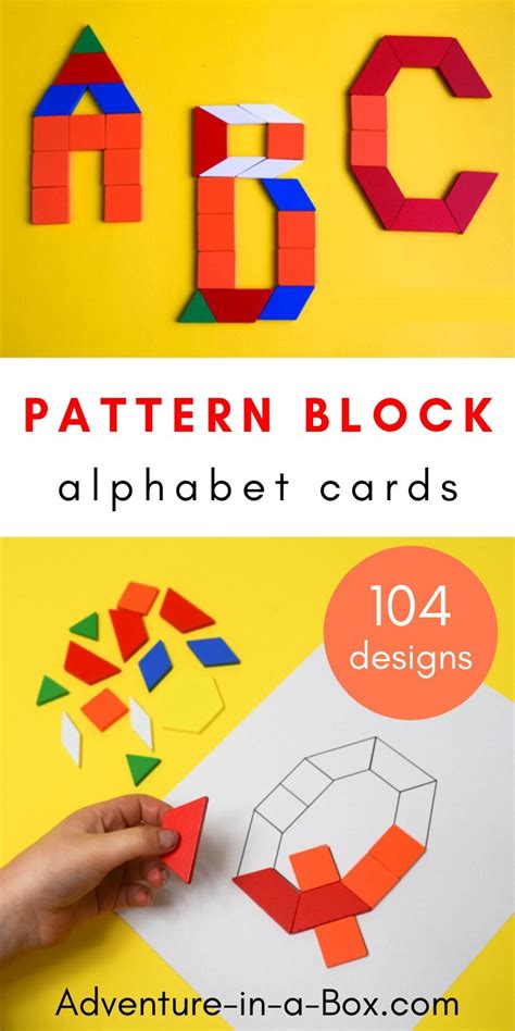 Pattern Block Alphabet Printable Challenge Cards Artofit