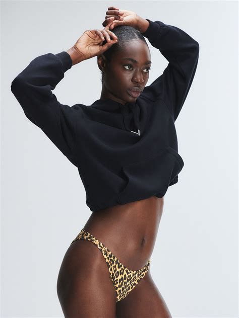 Cotton Essentials String Bikini Panty In Brown Multi Savage X Fenty