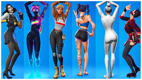 Fortnite Girl Skins With Pump Me Up Emote 😍 New Icon Emote Pump Me Up