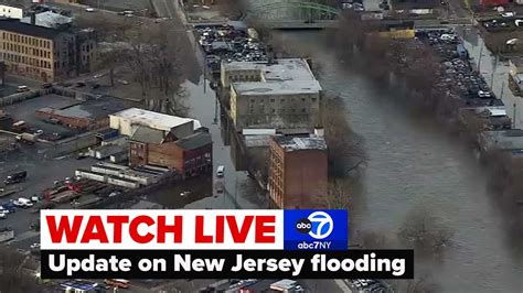 Live New Jersey Gov Murphy Tours Passaic River Flooding In Little Falls Youtube