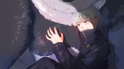 Grey Eyes Jujutsu Kaisen School Uniform Toge Inumaki White Hair Hd