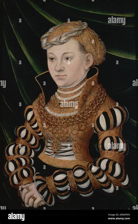 Portrait Of Princess Margaret Of Saxony Circa 1534 By Lucas Cranach