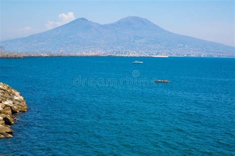 Napoli Bay Naples Bay, Vesuvius Volcano, Italy. Stock Image - Image of ...